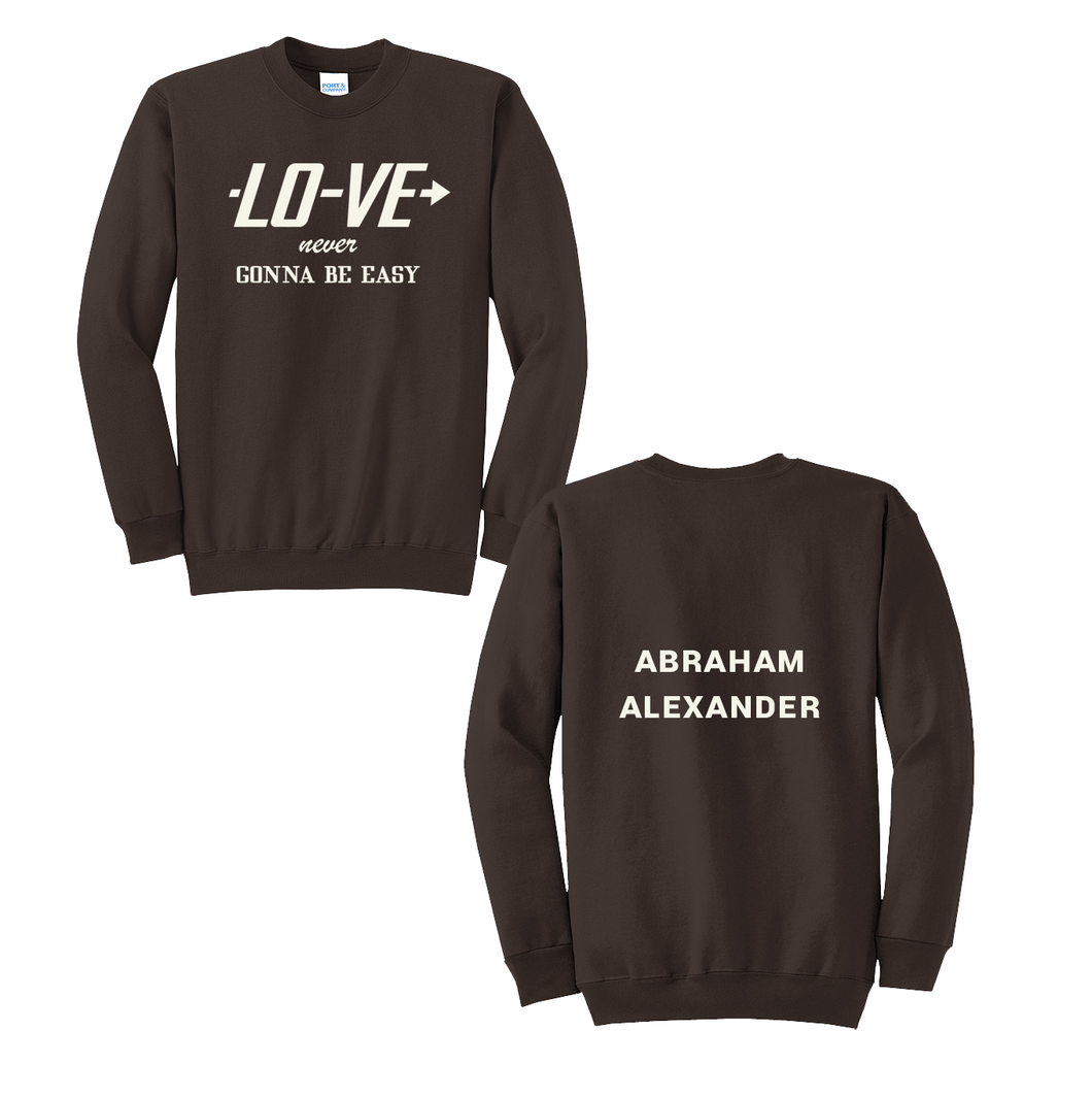Brown Love Arrow Crewneck Sweatshirt