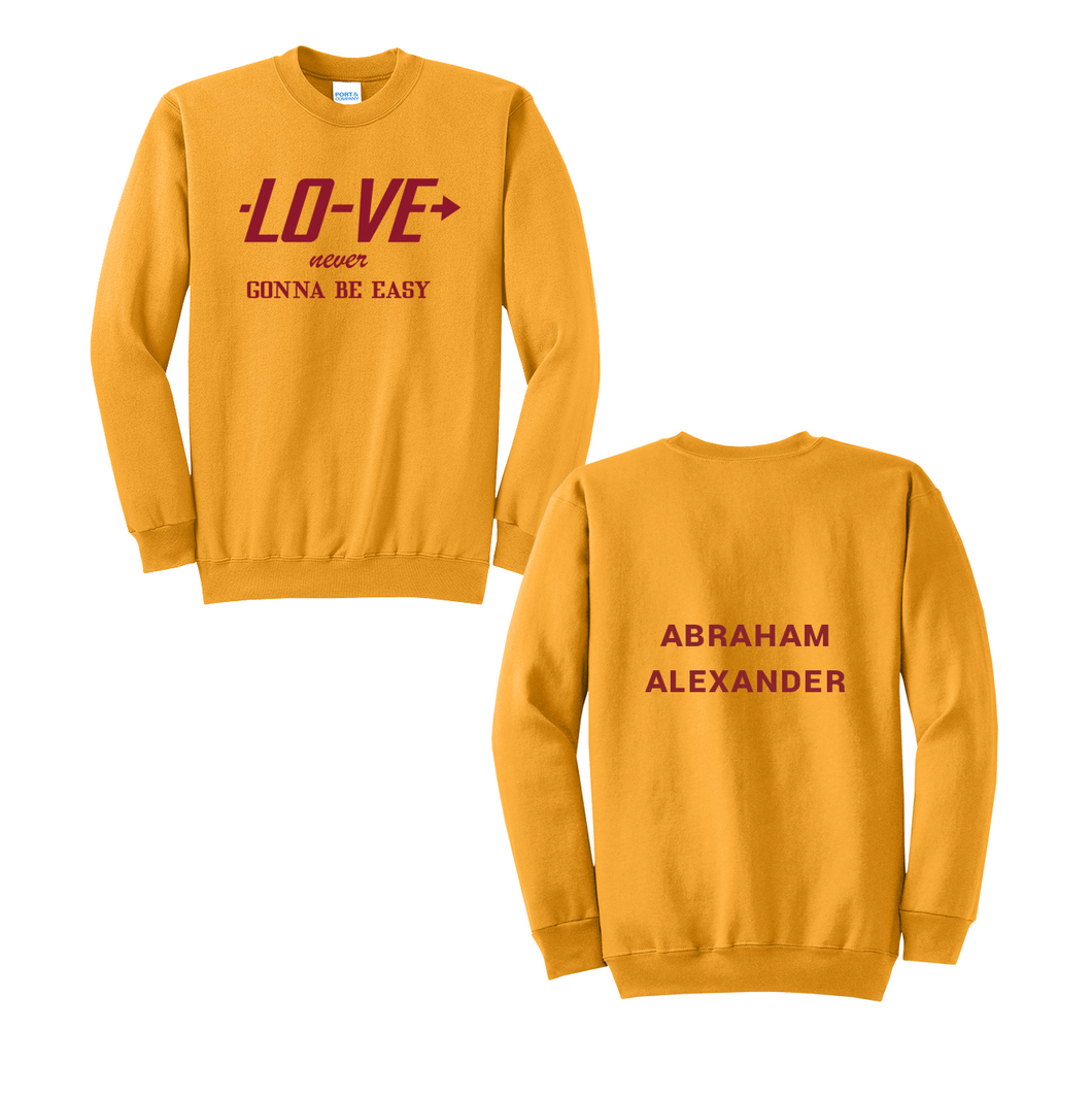 Gold Love Arrow Crewneck Sweatshirt